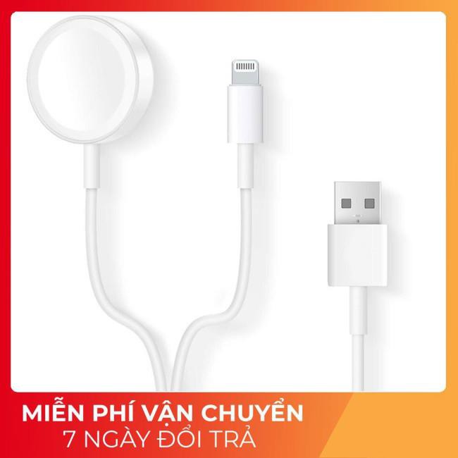 Đế sạc kiêm dây sạc Lightning mini 2 in 1 cho Apple Watch / iPhone / iPad / tai nghe AirPods / Airpods Pro hiệu Coteetci