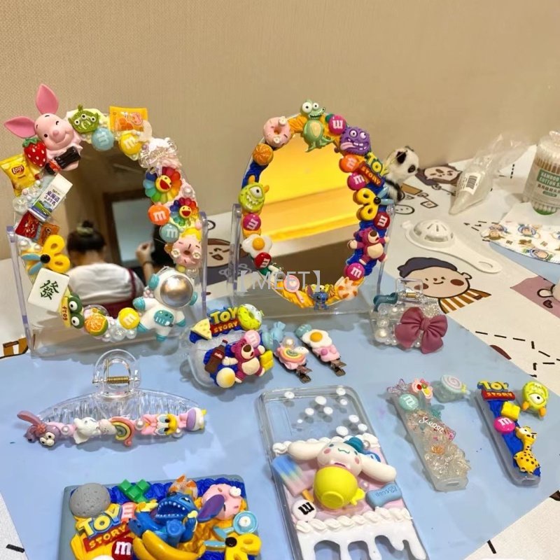 Keo Dán Trang Trí Ốp Điện Thoại / Kem / Đất Sét diy Hai Màu 50g