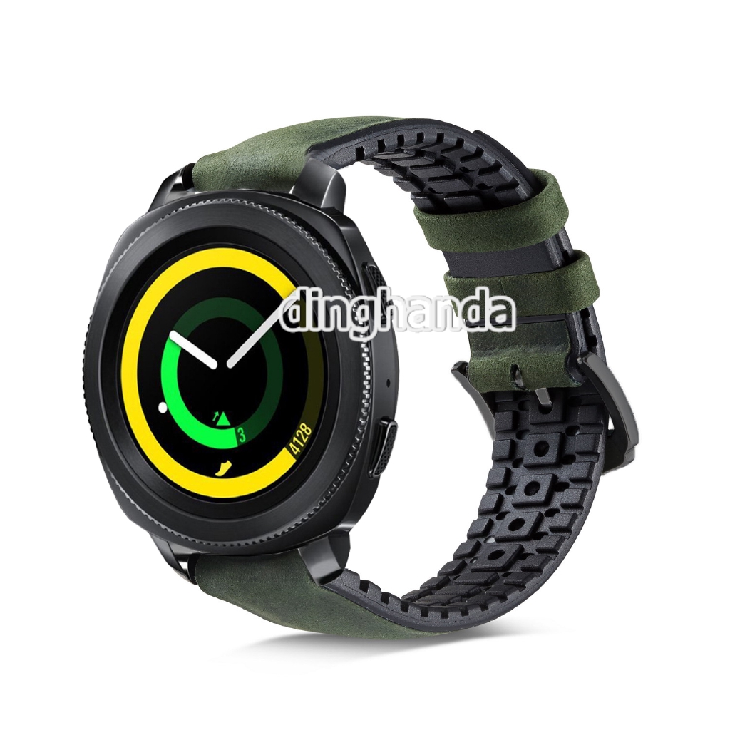 Dây đeo thay thế chất liệu da lót silicon cho đồng hồ thông minh Samsung Gear Sport S4