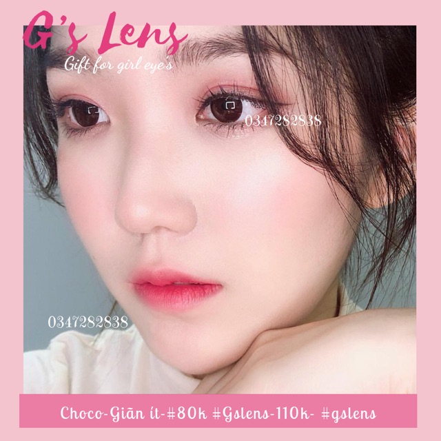 0 ĐỘ LENS CHOCO, Full Mẫu Lens Nâu Choco Đủ Size, Chat Chọn Mẫu