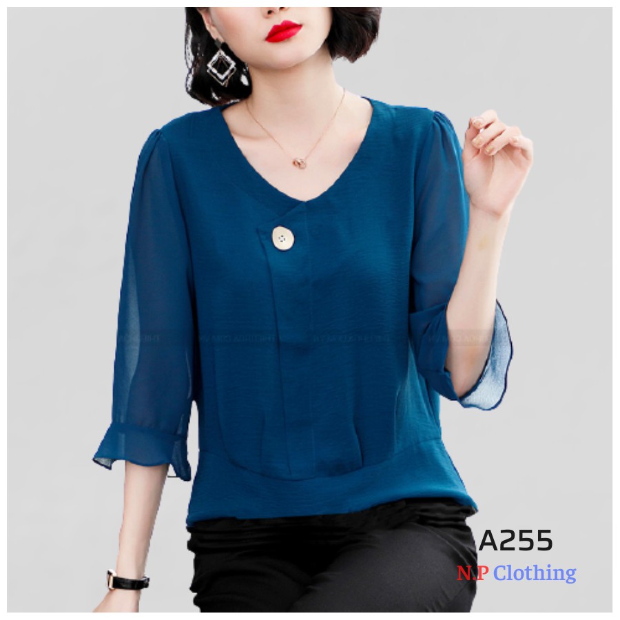 Áo Trung Niên Nữ Bigsize, Mẫu Sơ Mi Kiểu Trung Niên Tay Lỡ Form Rộng Cho Mẹ, Thời Trang NP CLOTHING | BigBuy360 - bigbuy360.vn