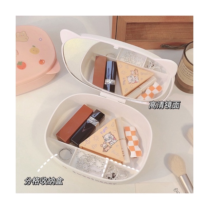 Hộp gương đựng mỹ phẩm dễ thương