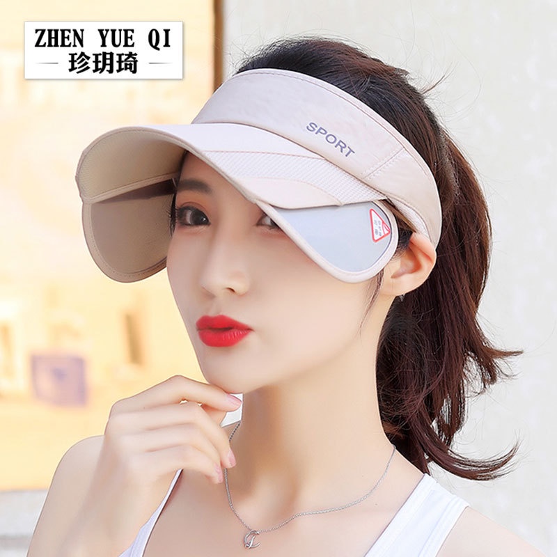 Mũ Lưỡi Trai Thể Thao Hở Chóp Có Thể Tháo Rời Che Nắng Cho Nữ