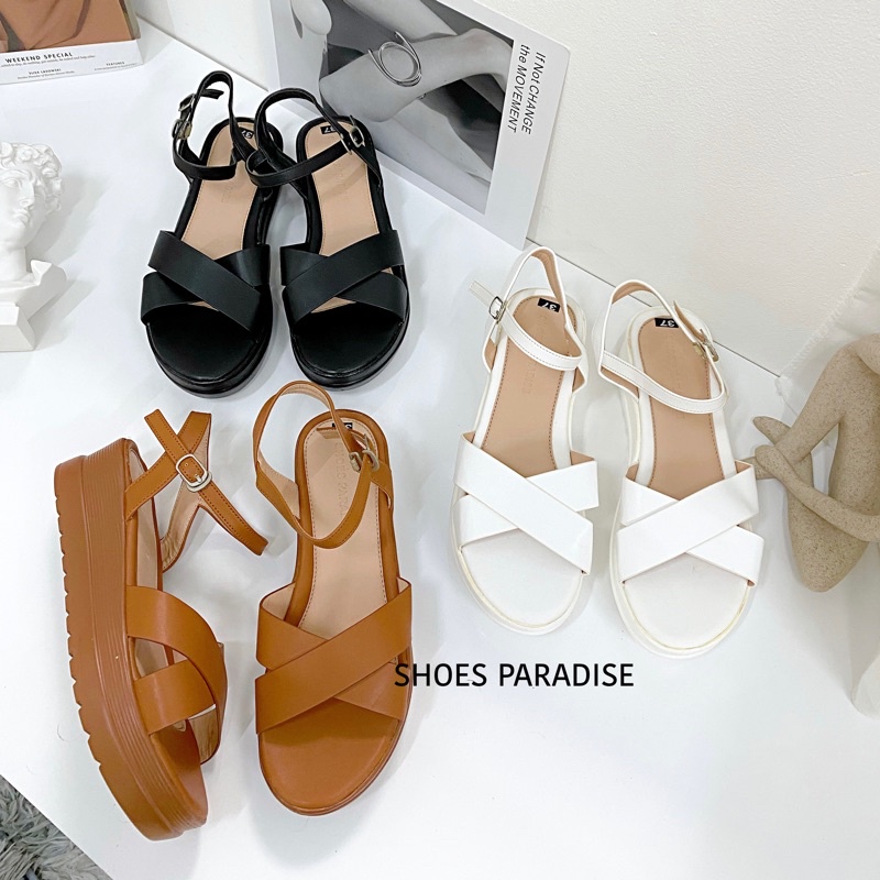 GIÀY SANDAL ĐẾ XUỒNG CAO 4CM XUỒNG CHÉO CAO 4 PHÂN