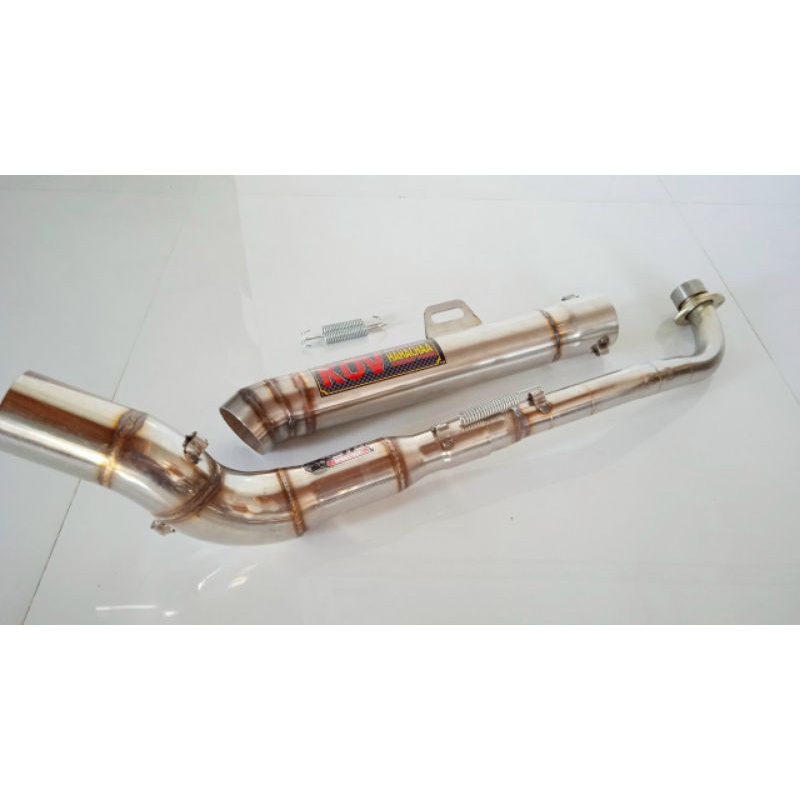 Pô kou inox không nỉ full cổ kong 2 khúc cho dream Wave sirius dream