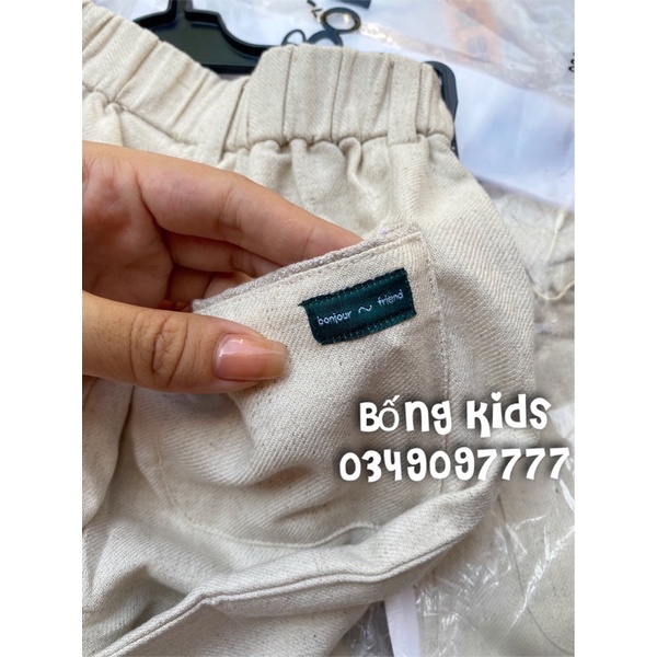 Quần Pants Đũi Bé Trai Lưng Chun Kem ZR