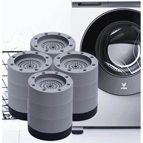 Bộ 4 miếng đế đệm cao su kê lót chân máy giặt, tủ lạnh chống rung chống ồn