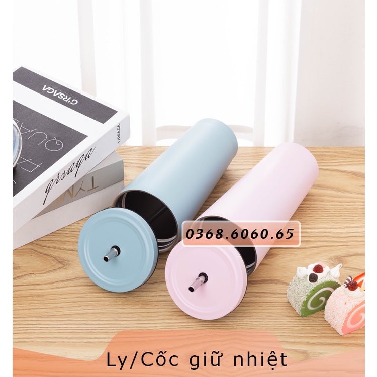 Ly giữ nhiệt - Inox 304 - Tặng kèm ống hút - Giữ nhiệt 6 tiếng - 750ml & 500ml - Bình giữ nhiệt - Cốc giữ nhiệt