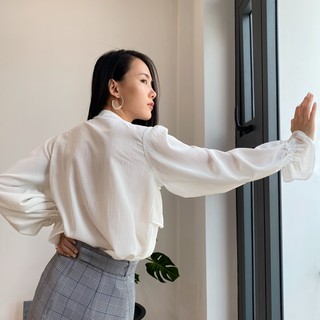 Áo trắng bèo ngực EDINI - A1199