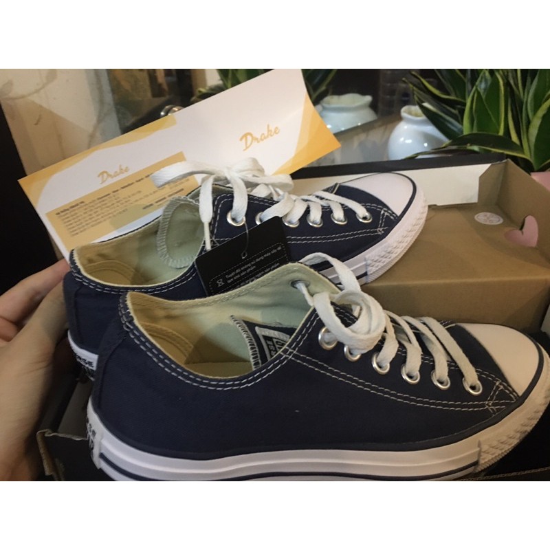 Giày converse xanh navy size 5/37,5