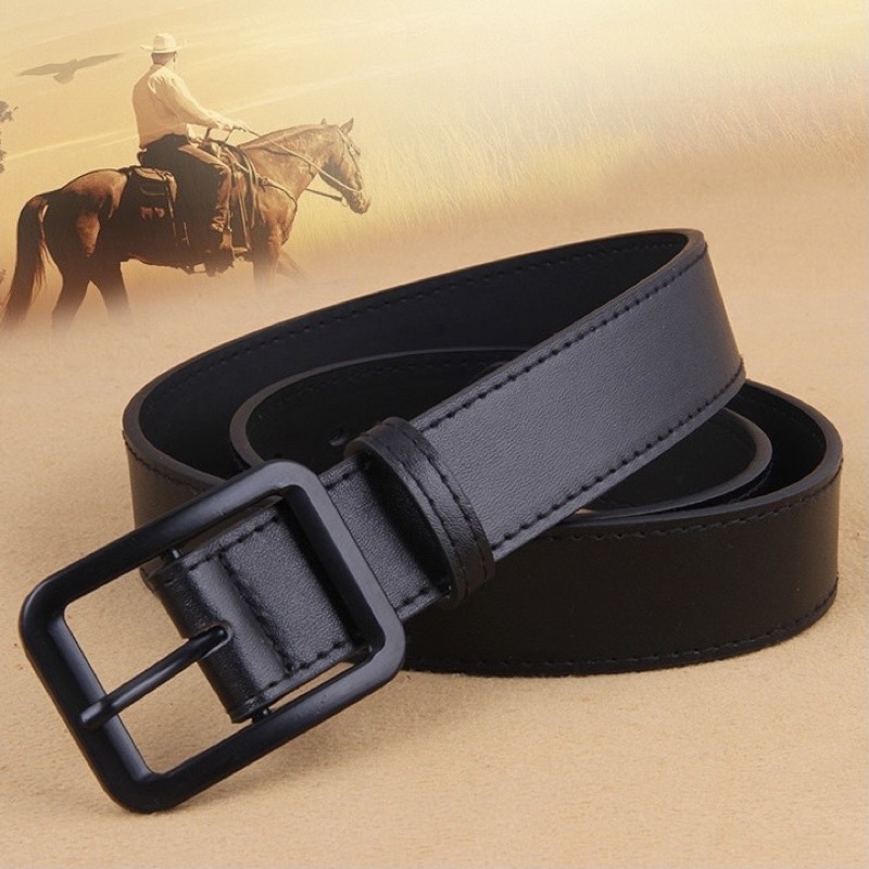 Thắt Lưng Da Pu Khóa Kim Loại Thiết Kế Thời Trang Nam/ Nữ