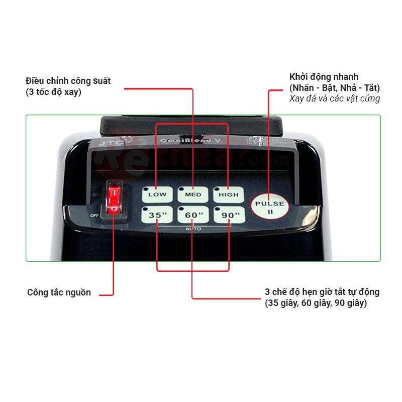 Máy xay sinh tố công nghiệp Omniblend v TM800A - CAM KẾT CHÍNH HÃNG JTC Đài Loan