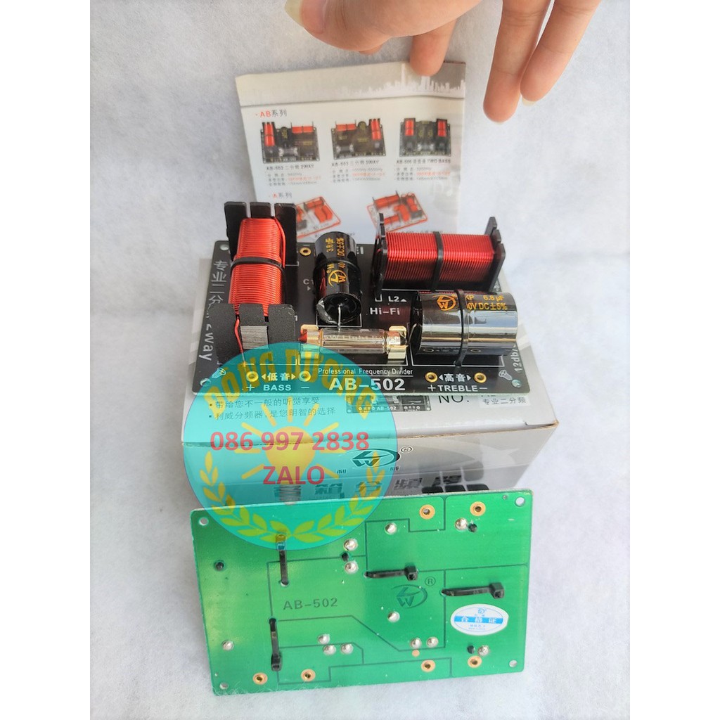 MẠCH PHÂN TẦN FULL ĐƠN DÙNG CHO 1 BAS 1 TRÉP - AB502 - MẠCH PHÂN TẦN 2 LOA