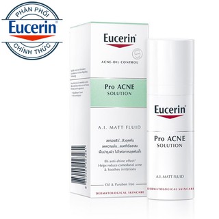 Kem Dưỡng Ẩm, Kiểm Soát Nhờn, Ngừa Mụn Eucerin Matt Fluid (50ml)