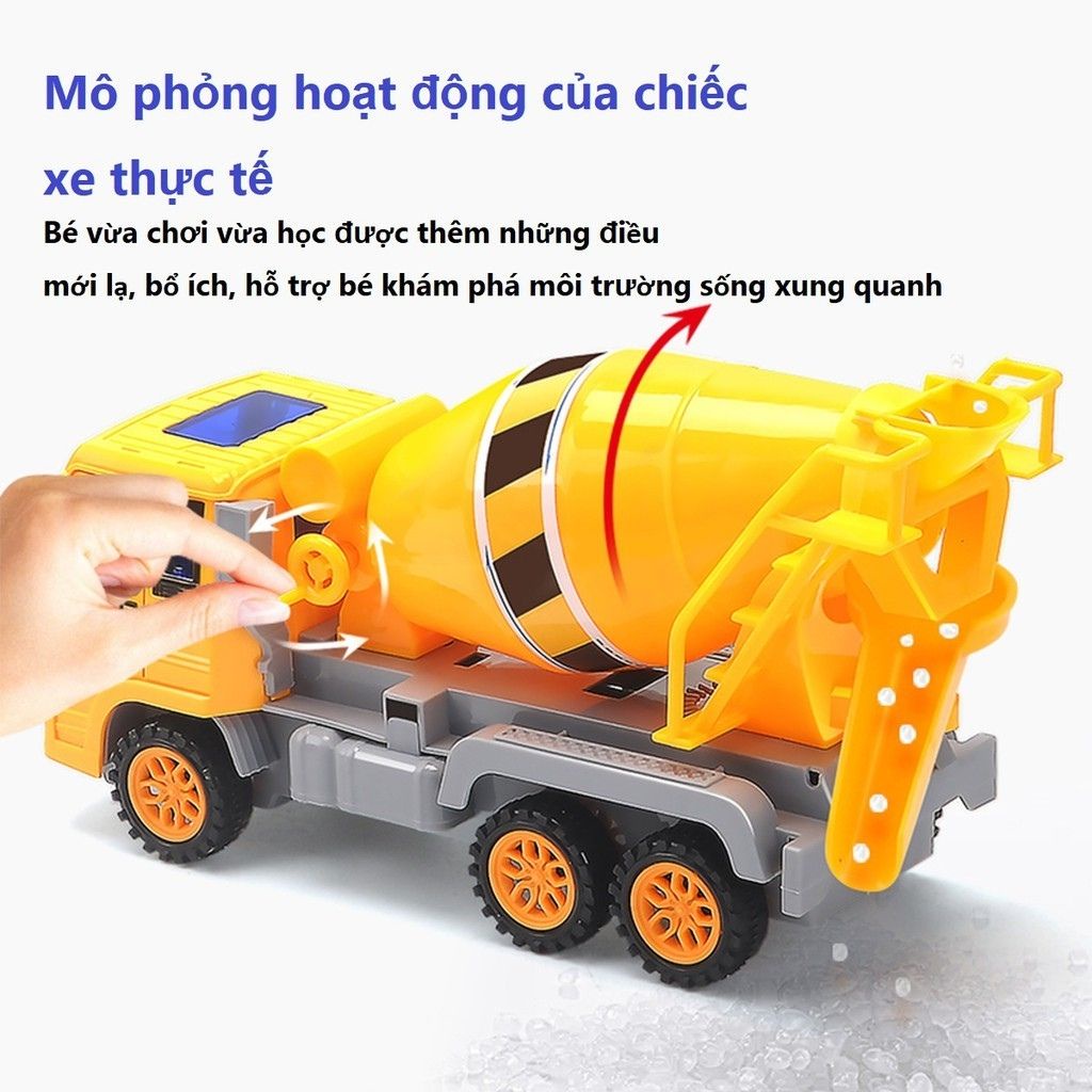 Bộ Đồ Chơi Xe Công Trình Xây Dựng Cỡ Lớn Cao Cấp, Set 6 Xe Ô Tô Mô Hình Loại 1 Cho Bé, Shop Bố Mốc