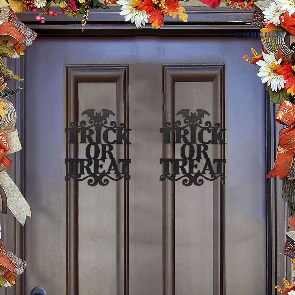 Biển Hiệu Treo Tường Trang Trí In Chữ Welcome / Dơi / Đầu Lâu Nhiều Kiểu Độc Đáo Cho Tiệc Halloween