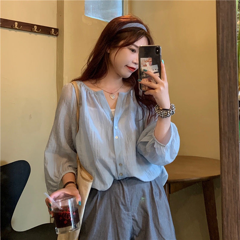 Áo Sơ Mi Chiffon Tay Dài Thời Trang Hàn Quốc