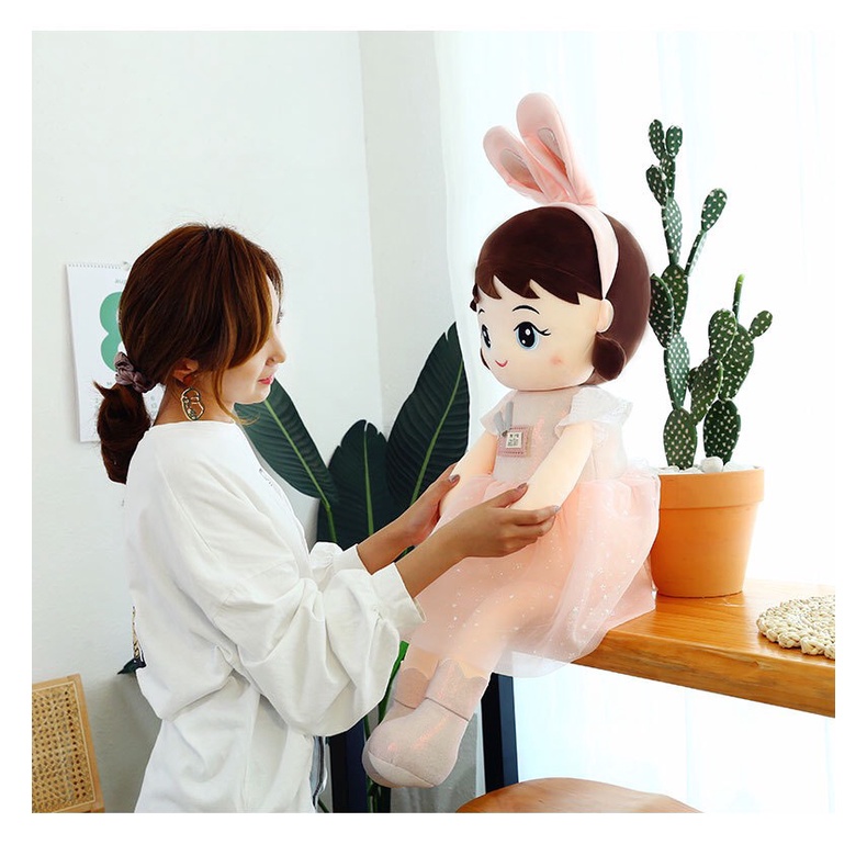 Búp bê gấu bông Tai thỏ công chúa - Búp bê cô gái ngày lễ sinh nhật món quà đồ chơi sang trọng