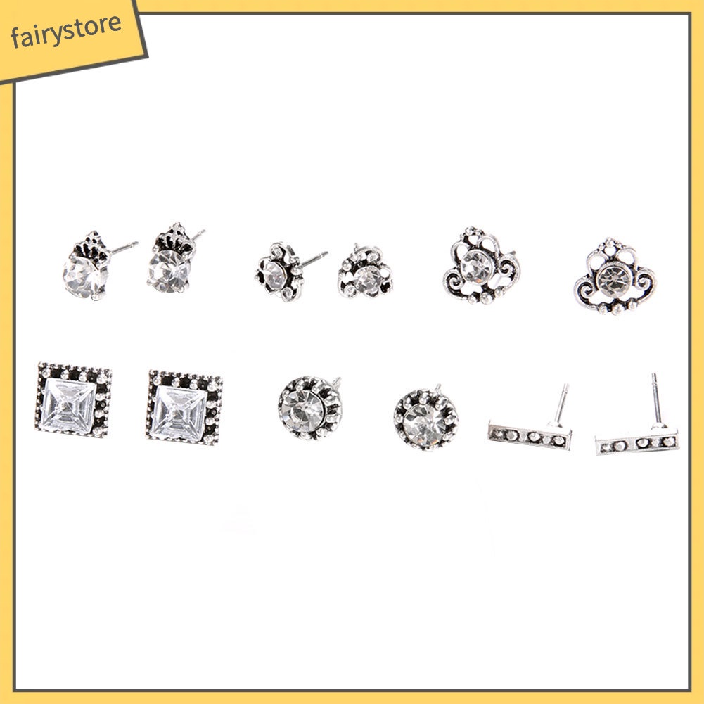 Set 6 đôi khuyên tai họa tiết Bohemian thời trang