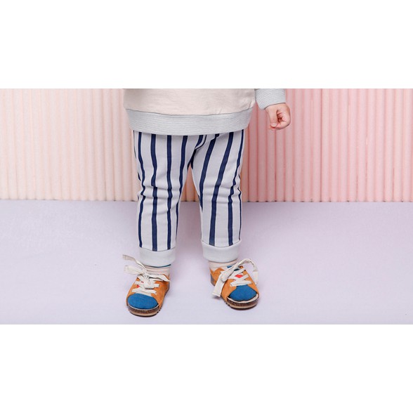 (90,120,130) Quần legging cotton kẻ xuất Hàn Milkmile moouse06