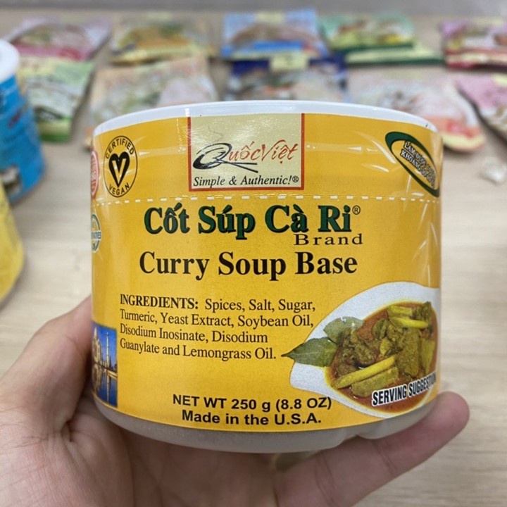 Gia vị Cốt Súp Cà Ri Quốc Việt Hộp 250g -VN10461- Nấu Cari chuyên nghiệp