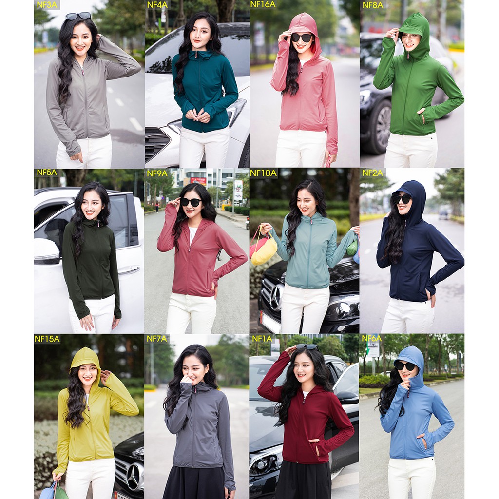 Áo chống nắng nữ CARDINA 2 lớp chất thun lạnh cao cấp viền thể thao chống tia UV thiết kế lưới tản nhiệt 2NF02 | BigBuy360 - bigbuy360.vn