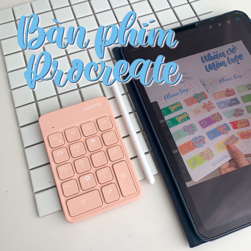 Bàn Phím Procreate AOIKTYE/YESWORLD Bluetooth / Keyboard For Procreate