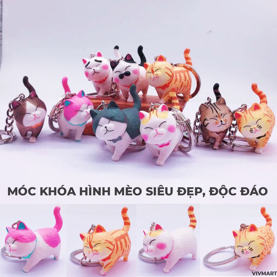 ✅ Móc Khóa Hình Mèo Siêu Đẹp, Xinh Xắn, Đáng Yêu - Quà Tặng Độc Đáo