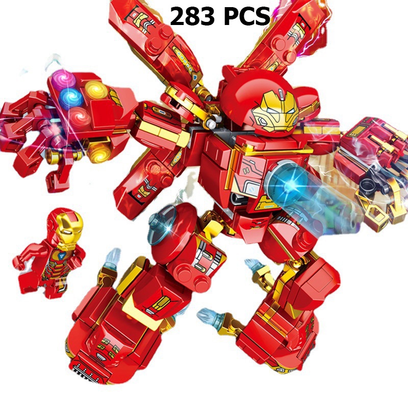 BỘ ĐỒ CHƠI XẾP HÌNH Mô Hình LEGO Người Sắt, Lắp Ráp Mô Hình Iron man, ROBOT Hulkbuster