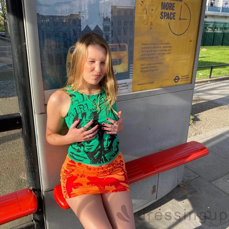 Đầm Ngắn Eo Thấp In Họa Tiết Thời Trang Cho Nữ | BigBuy360 - bigbuy360.vn