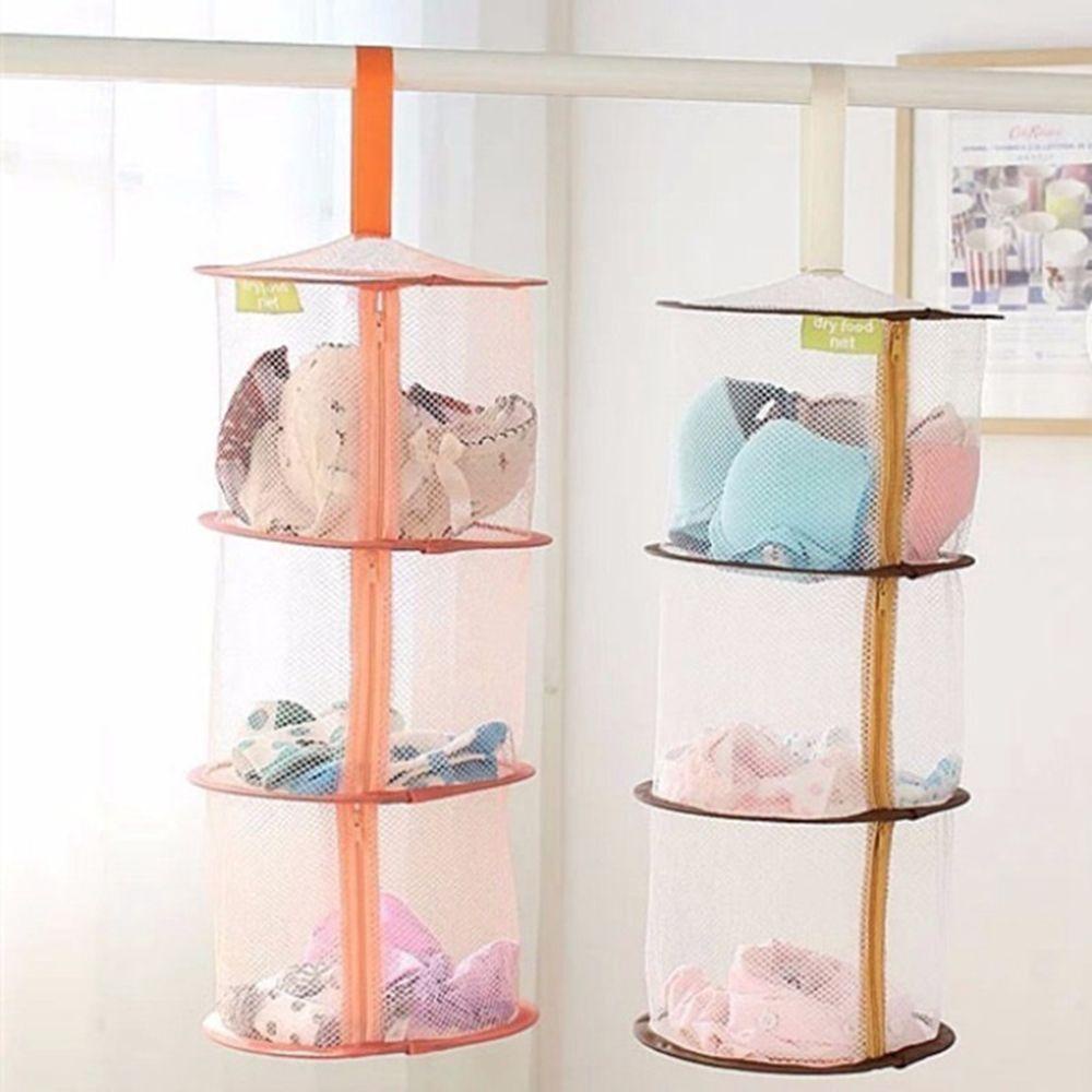 Túi Lưới Đựng Đồ Chơi Treo Tường / Cửa / Tủ Quần Áo Có Khóa Kéo