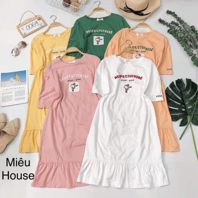 Đầm thun hình cute