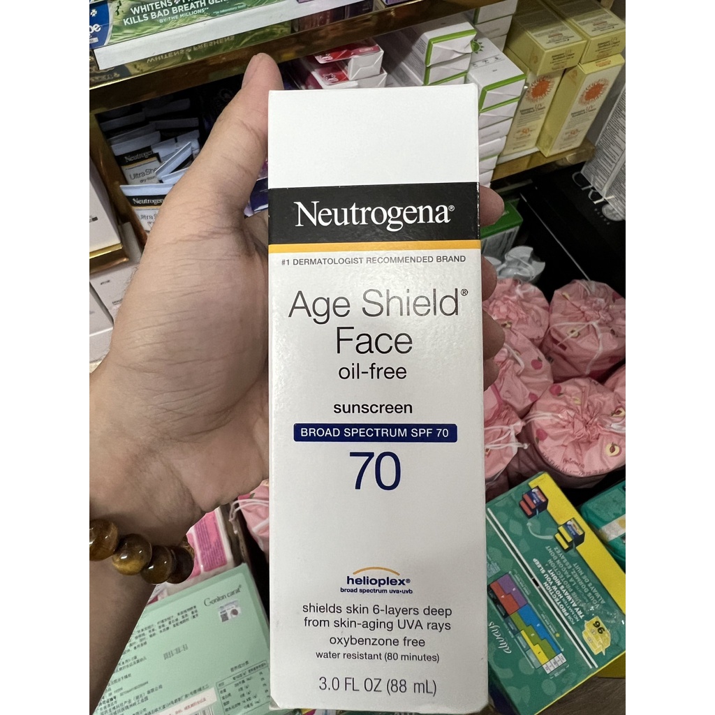 Kem Chống Nắng Neutrogena Age Shield Face SPF 70+ Dưỡng Da Chống Lão Hóa 88ml