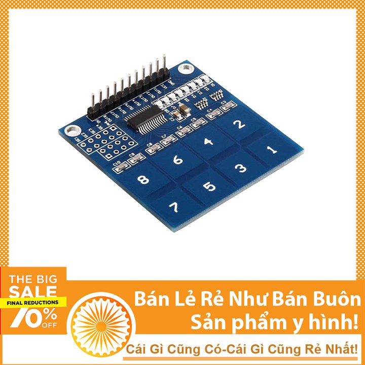 Module Bàn Phím Cảm Ứng 4×2 TTP226 4×2 Chạm 8 Phím