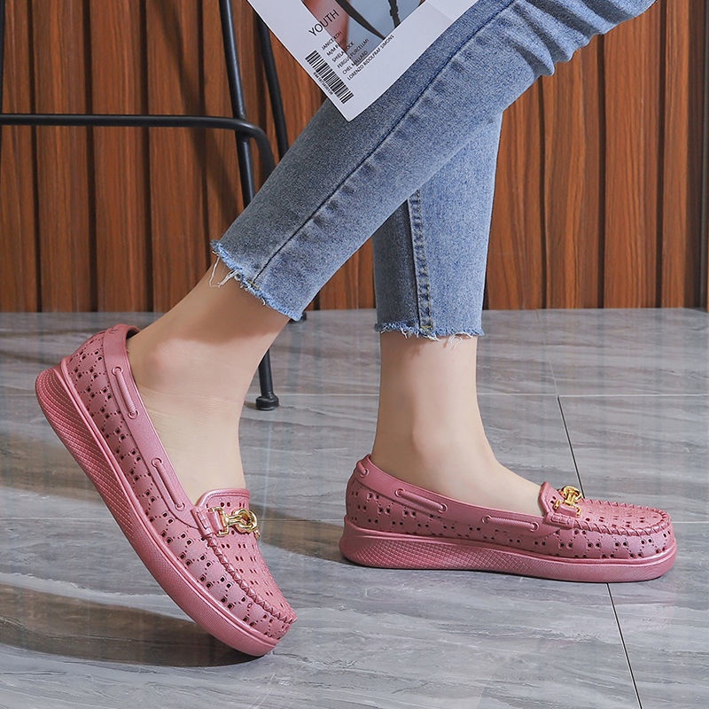 Giày Búp Bê Nhựa Chống Thấm Nước Thời Trang Cho Nữ