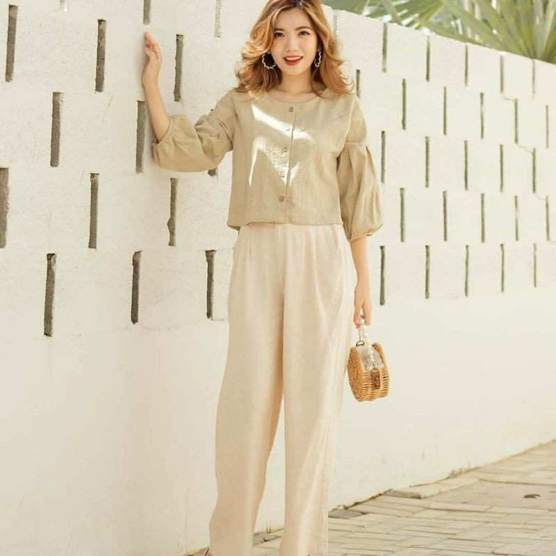 Áo blouse tay bồng