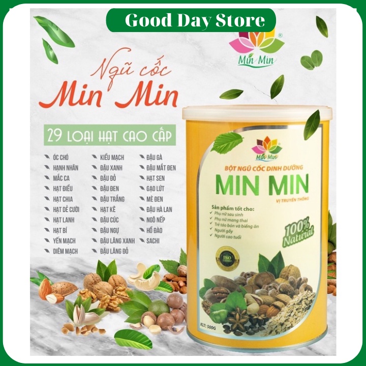 Bột ngũ cốc dinh dưỡng MIN MIN 29 loại hạt, sử dụng cho bà bầu và người cần bổ sung dinh dưỡng