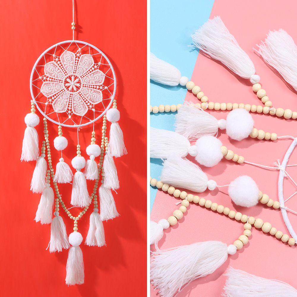 Dreamcatcher Đính Hạt Gỗ Trang Trí Phòng Ngủ Cho Bé Gái