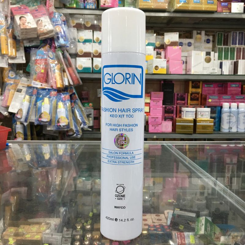 Keo xịt tóc Glorin Trắng 420ml (mềm)