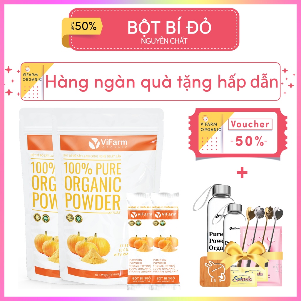 Bột Bí Đỏ Nguyên Chất 100% 50g