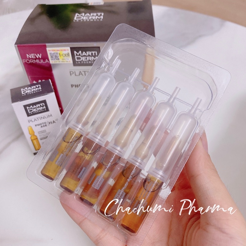 Martiderm platinum photo age ha+ ampoules 15% vitamin c nguyên chất chống lão hóa tách lẻ
