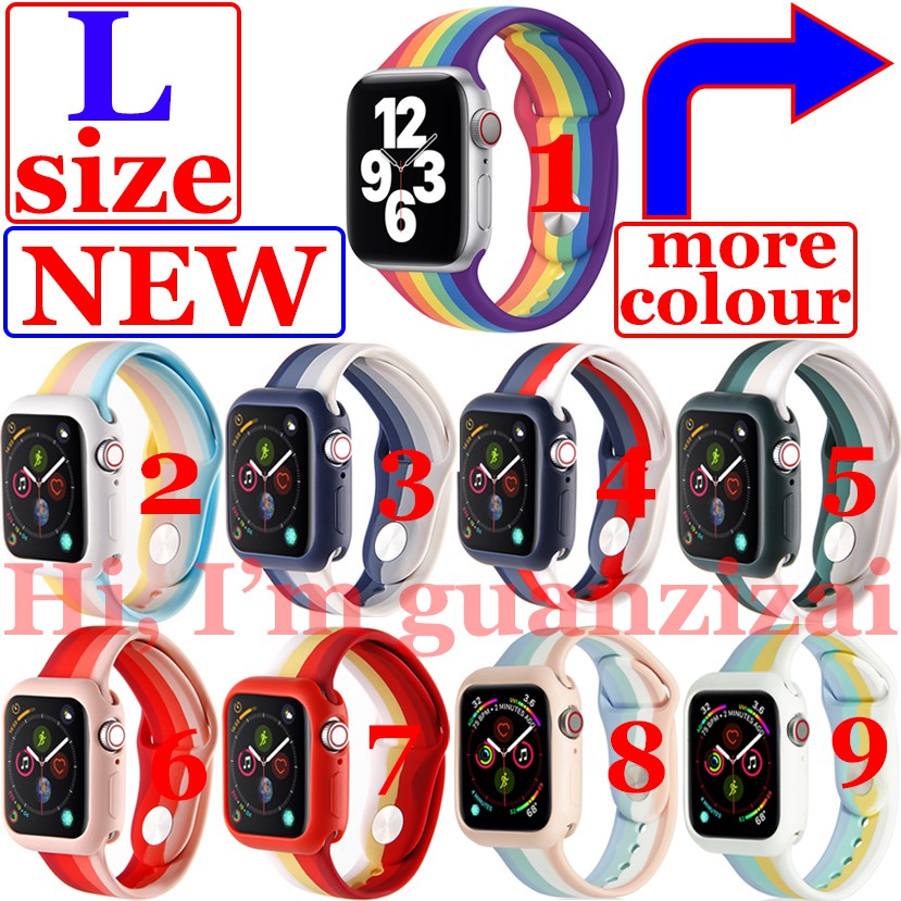 Dây đeo đồng hồ làm bằng silicone cho Apple Watch 1 / 2 / 3 / 4 / 5/6/se  Iwatch 42mm / 44mm / 38mm / 40mm