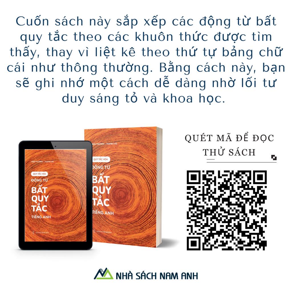 Sách - Quy Tắc Hóa Động Từ Bất Quy Tắc Tiếng Anh - Tặng kèm audio & phụ bản tra cứu - Tác giả Hoài Thương và Thanh Hải