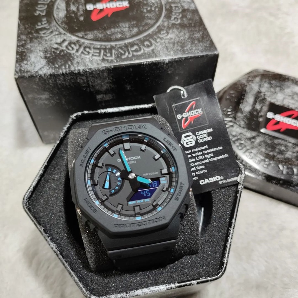 Đồng hồ Nam Dây Nhựa Casio G-Shock GA-2100-1A2DR chính hãng bảo hành 5 năm Pin trọn đời