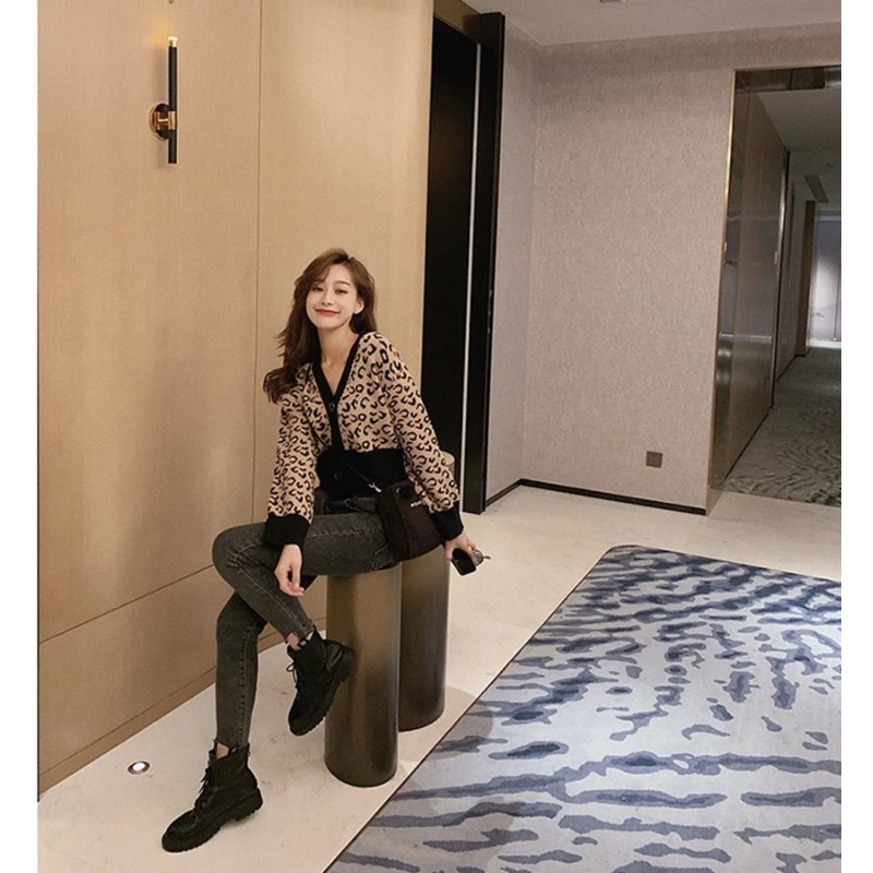 Áo cardigan len da báo ✅ [ kèm HÌNH THẬT ]