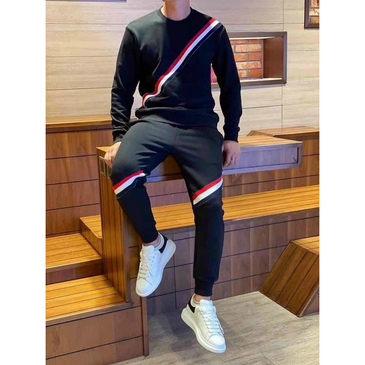 Bộ Nỉ Dài Tay Nam Nữ Unisex Form Đẹp Chất Poly 2 Da Dày Dặn Mịn Không Ra Màu Không Đổ Lông