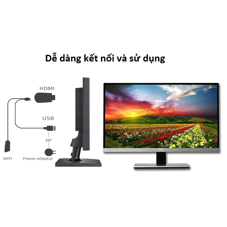 Thiết bị HDMI không dây cao cấp Miracast K6 - Hỗ trợ độ phân giải lên đến 4K Truyền hình ảnh điện thoại laptop lên Tivi