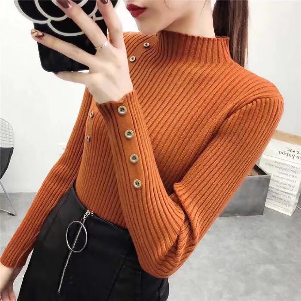 Áo Len Nữ Cổ Lọ Phong Cách Thời Trang Hàn Quốc