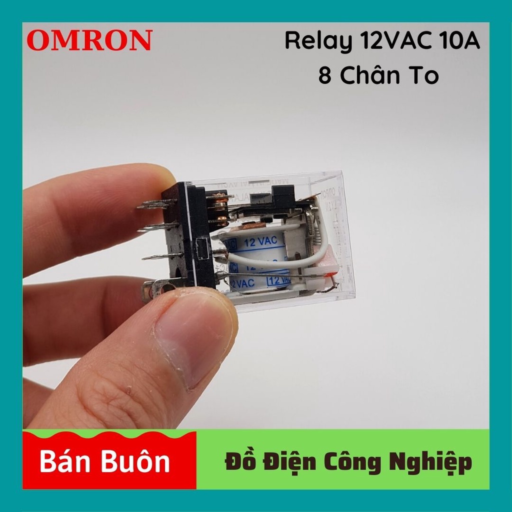 Relay omron 12v 8 chân, rơ le trung gian 12v