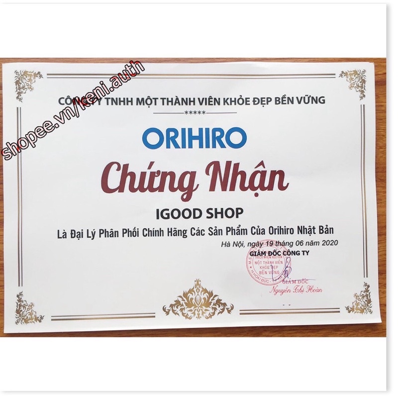 Tinh bột nghệ giải rượu Orihio 20 gói